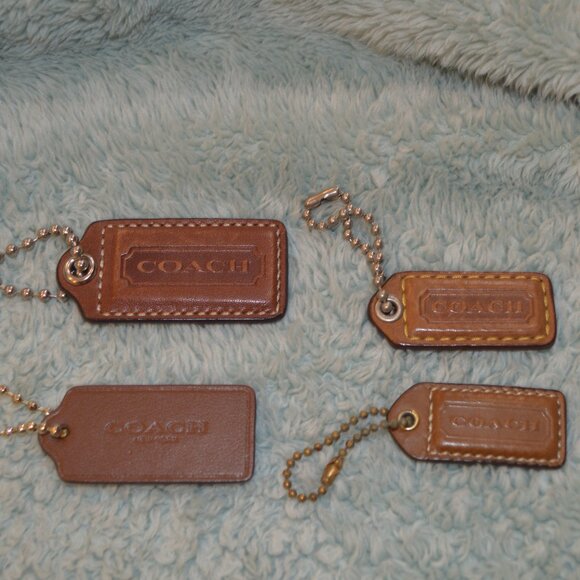 Coach Key Tag Coach | Accessories | Bundle 4 Brown Leather Hang Tags Key Chains ...